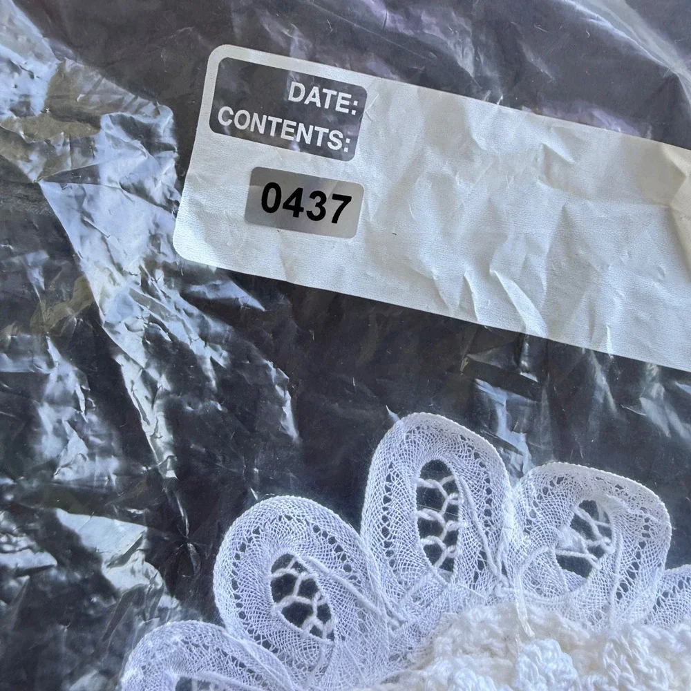 Vintage White Crochet Lace Doilies Set of 6 Coasters Floral Round Mixed Patterns
